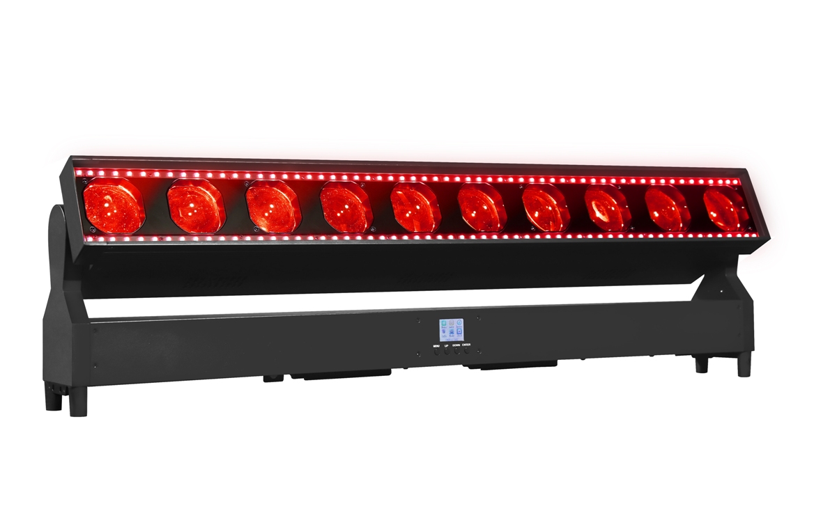 Wall wash light:10x60w RGBW, Beam Wash 2-in-1, Zoom 4 -45°, 96 border pixel line, Pixel tech,Artnet